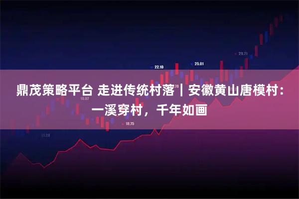 鼎茂策略平台 走进传统村落｜安徽黄山唐模村：一溪穿村，千年如画