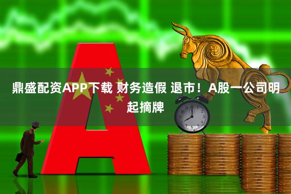 鼎盛配资APP下载 财务造假 退市！A股一公司明起摘牌